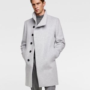 Zara asymmetrical collar coat